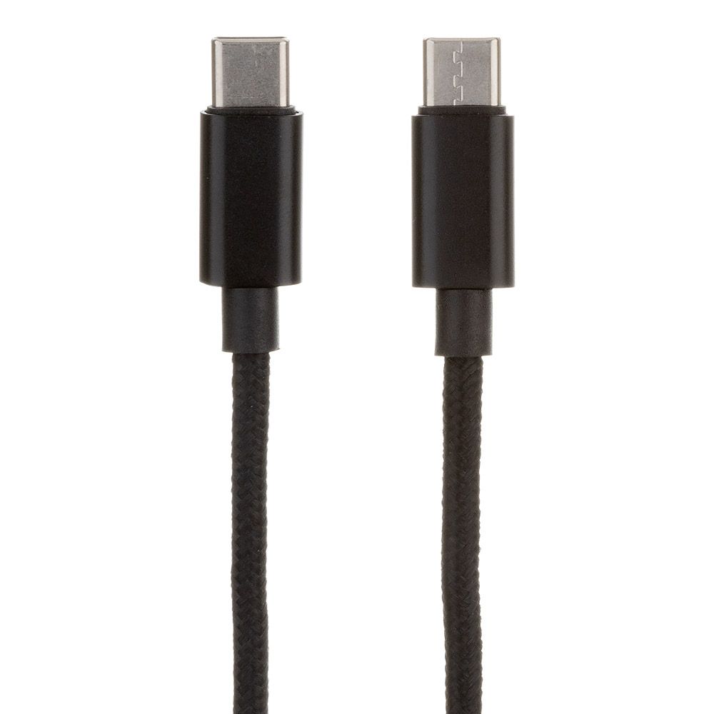 USB-C кабель "LP" USB Type-C Power Delivery 18W в текстильной оплетке (черный/коробка)
