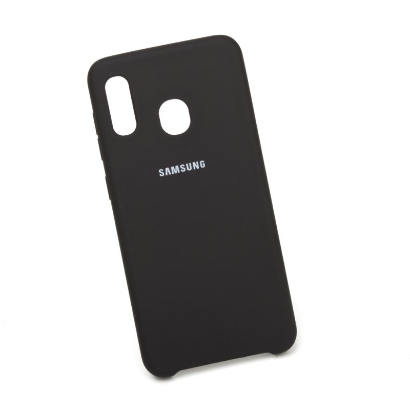 Силиконовый чехол для Samsung Galaxy A30 "Silicone Cover" (черный/коробка)