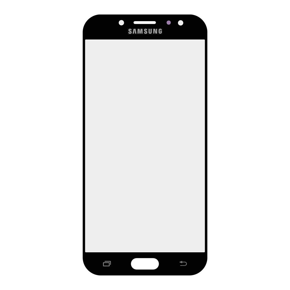 Стекло + OCA плёнка для переклейки Samsung J730 Galaxy J7 (2017) (черный)