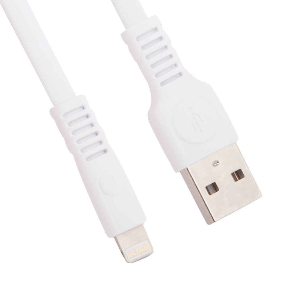 USB кабель WK WDC-066 Flushing Lightning 8-pin, 1м, TPE (белый)
