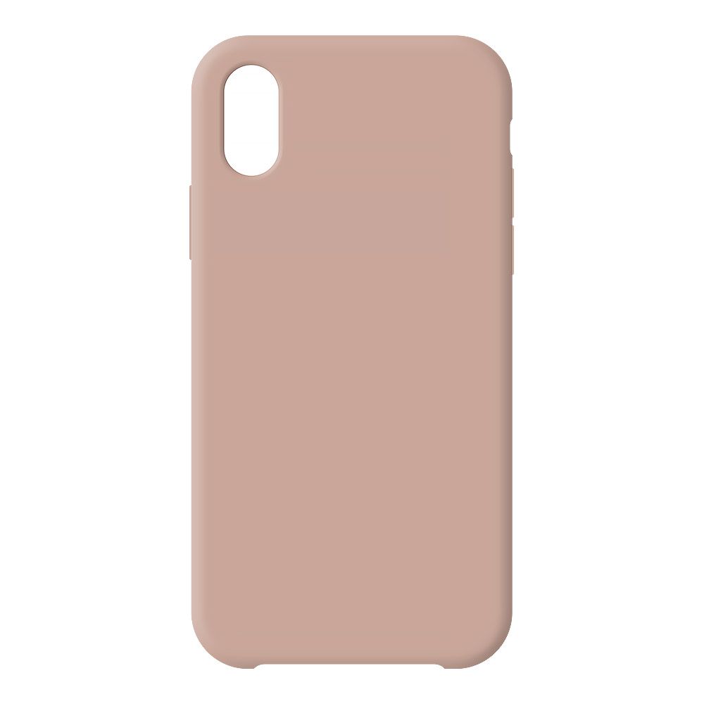 Силиконовый чехол для iPhone X/Xs "Silicone Case" (пыльно-розовый, блистер) 19