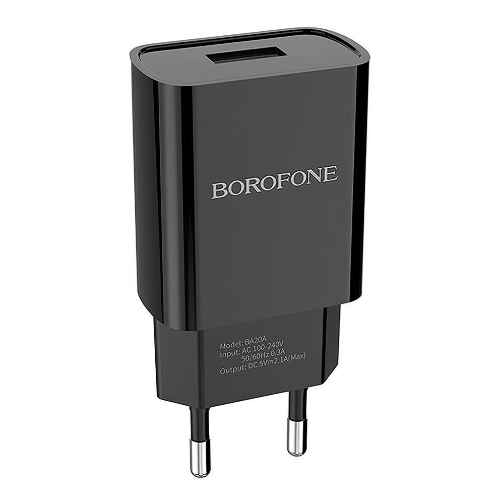 СЗУ BOROFONE BA20A Sharp 1xUSB, 2.1А (черный)