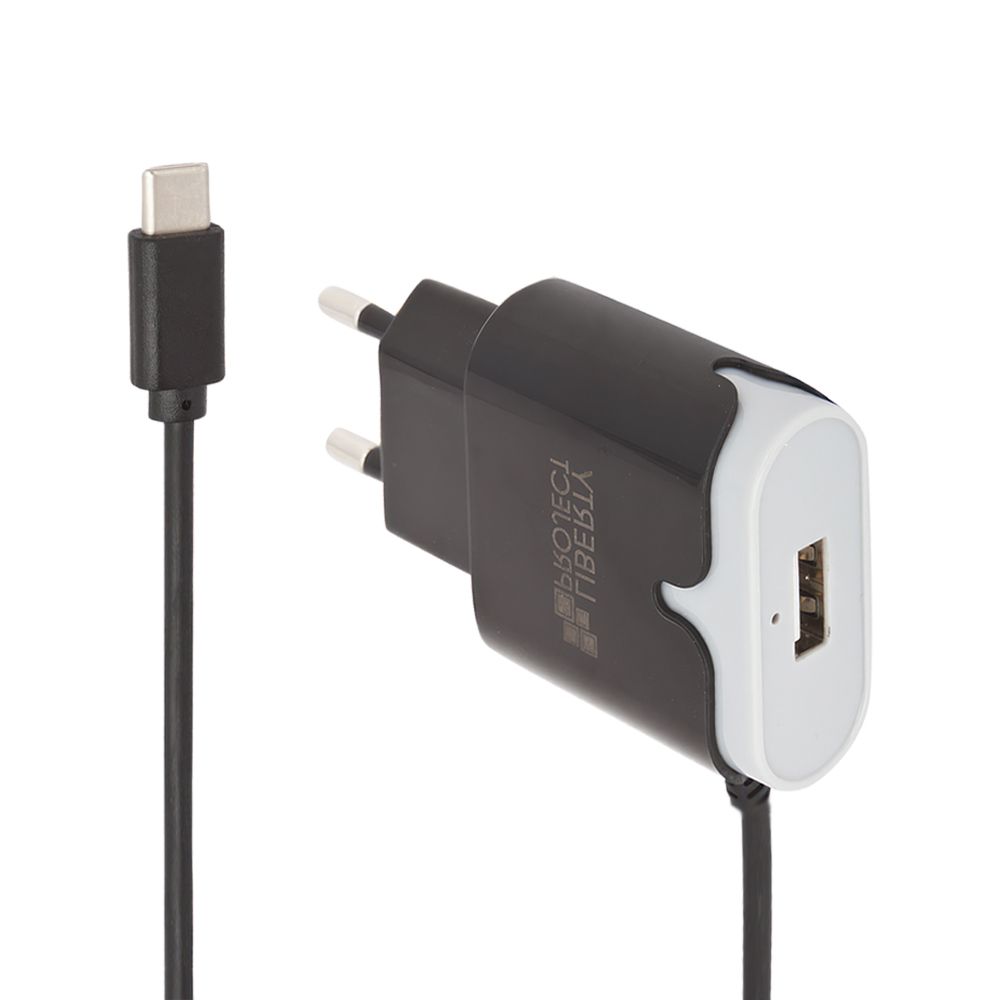 СЗУ "LP" USB Type-C 2.1А  "Tower Of Power" (черное/коробка)