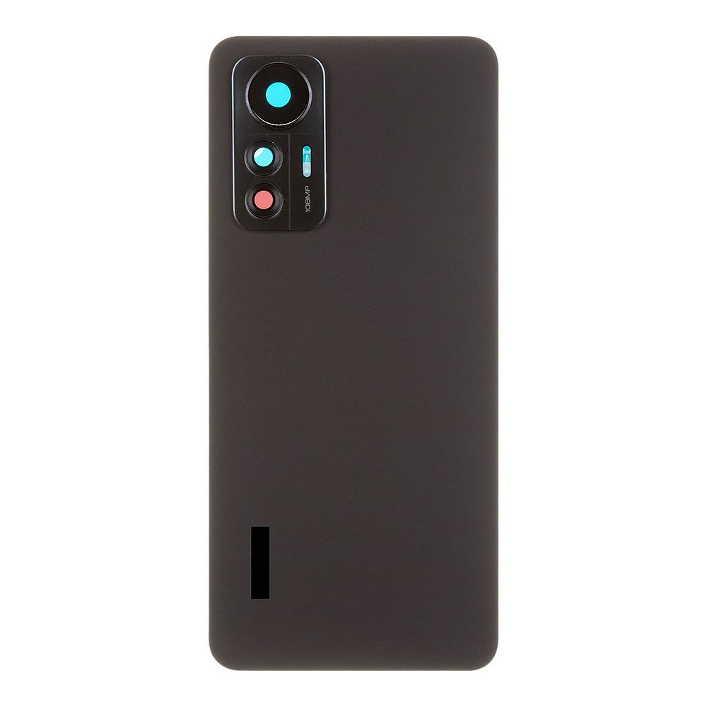 Задняя крышка для Xiaomi 12 Lite (2203129G) со стеклом камеры (черный)