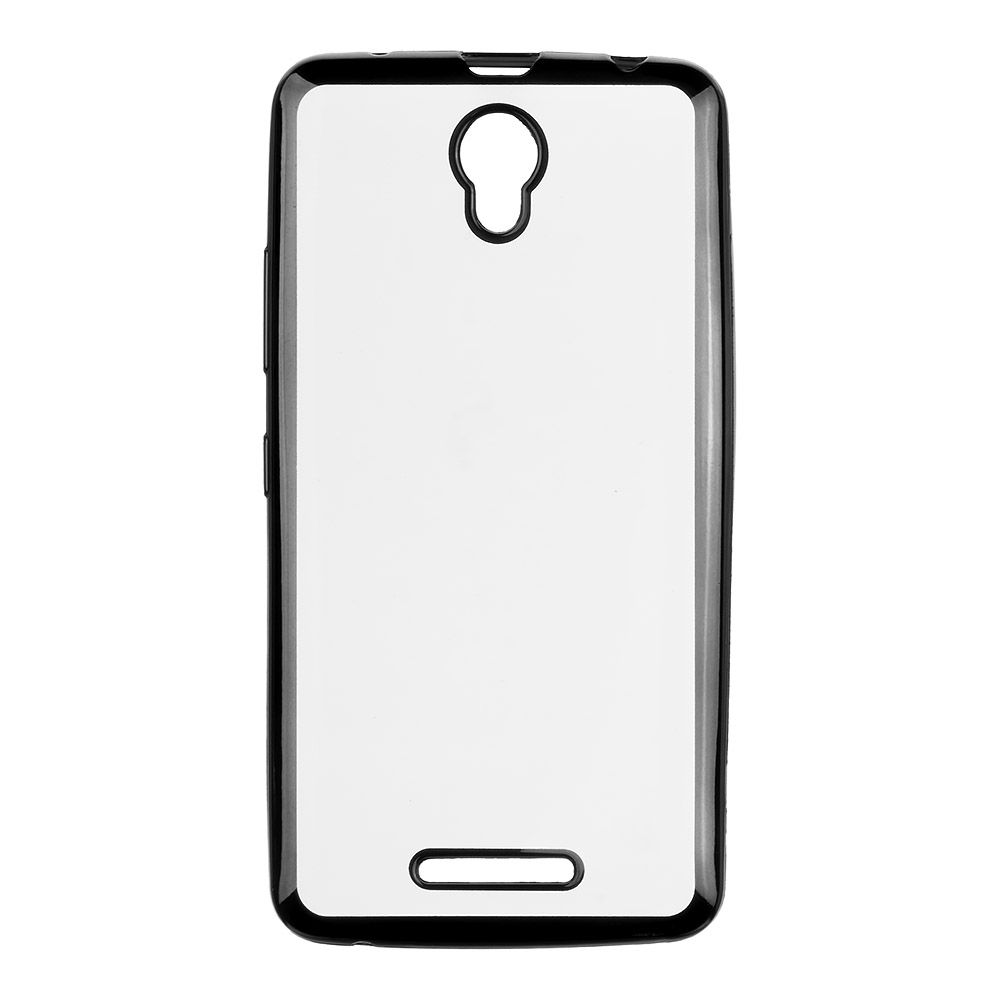 Силиконовый чехол "LP" для Lenovo A5000 TPU (прозрачный с черной хром рамкой, европакет)