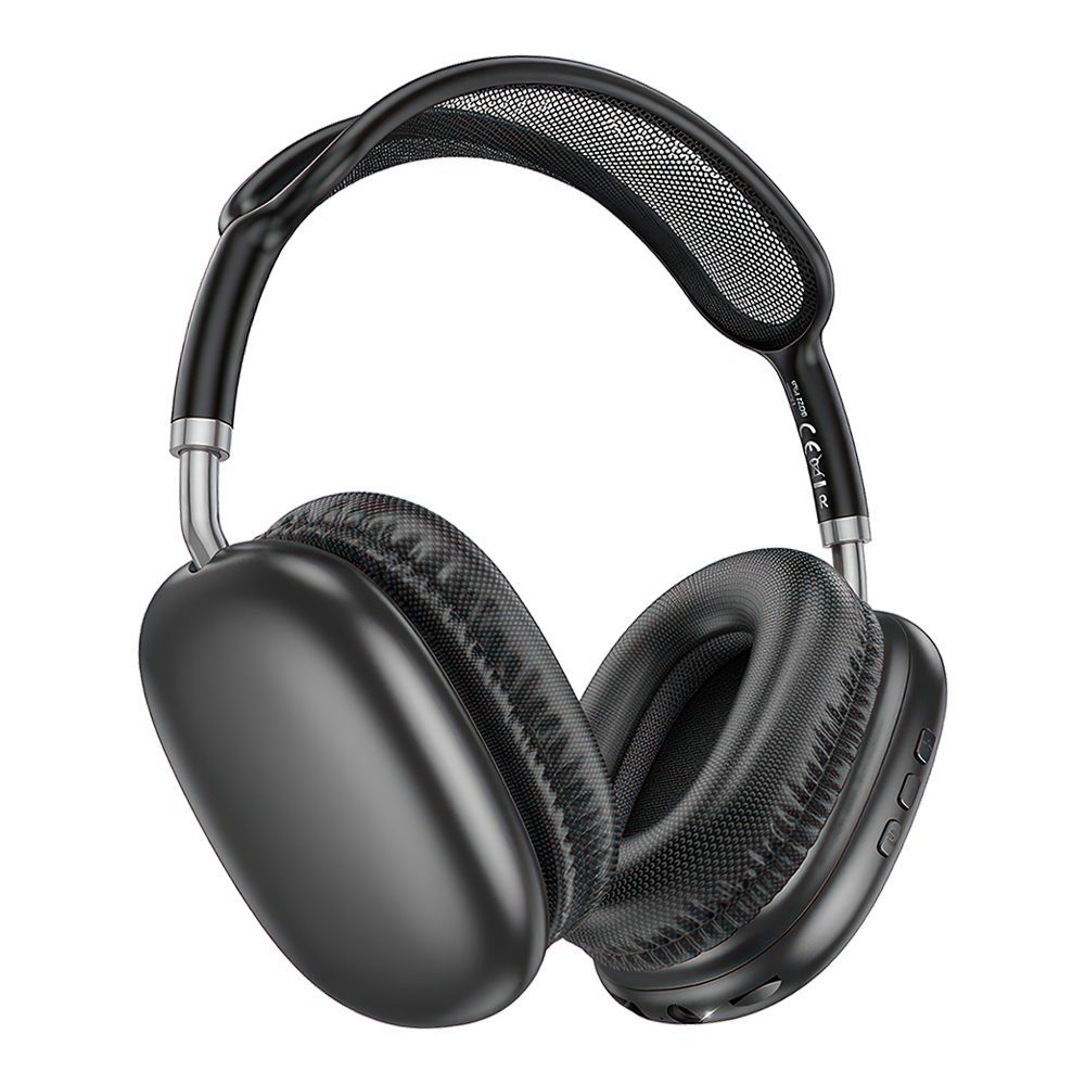 Bluetooth гарнитура BOROFONE BO22 Plus Elegant BT 5.4, 3.5мм, MicroSD, накладная, громкость +/- (черный)