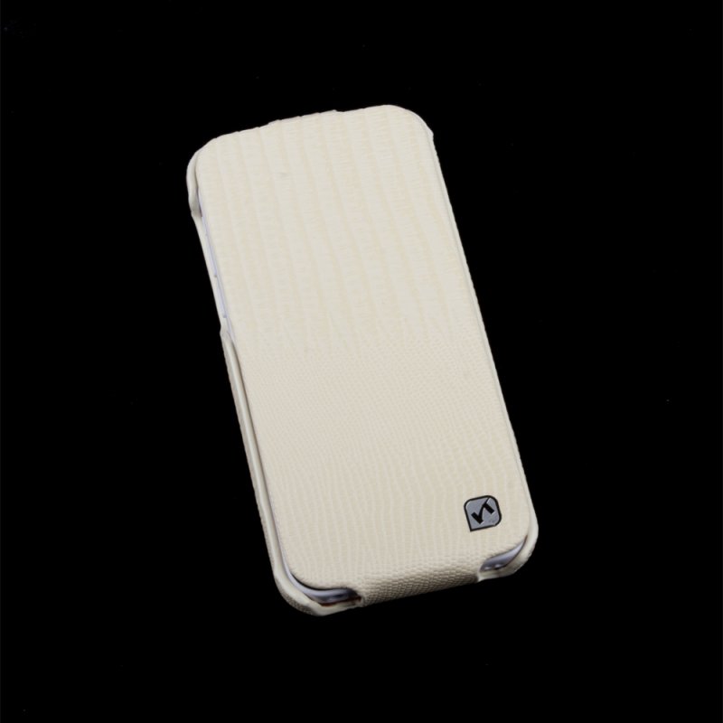 Чехол для iPhone 5C "HOCO" Lizard flip leather case раскладной кожаный (белый коробка)