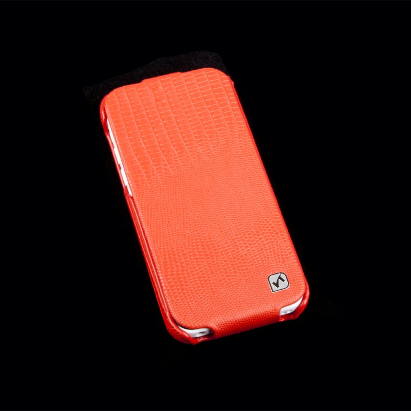 Чехол для iPhone 5C "HOCO" Lizard flip leather case раскладной кожаный (красный)
