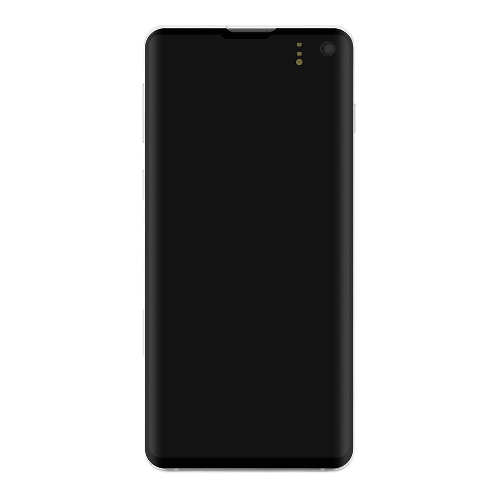 LCD дисплей для Samsung Galaxy S10 SM-G973 GH82-18850B в рамке (белый) 100% OR