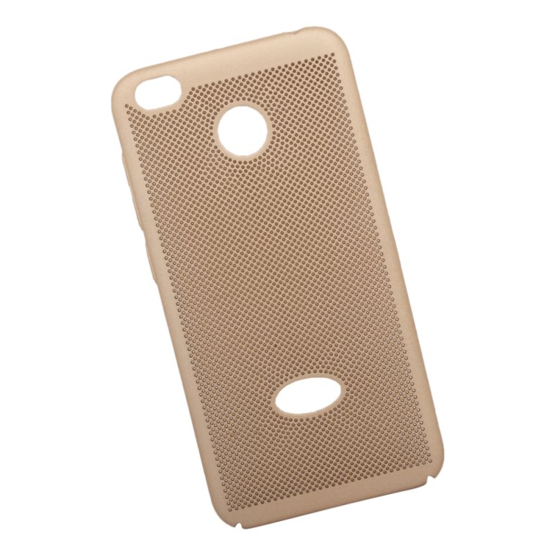Защитная крышка для Xiaomi Redmi 4X"LP" Сетка Soft Touch (золотая) европакет
