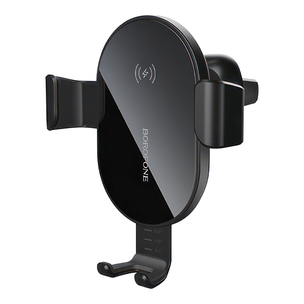 Держатель в авто с БЗУ BOROFONE BQ5 Cherish зажим, в воздуховод 10W (черный)