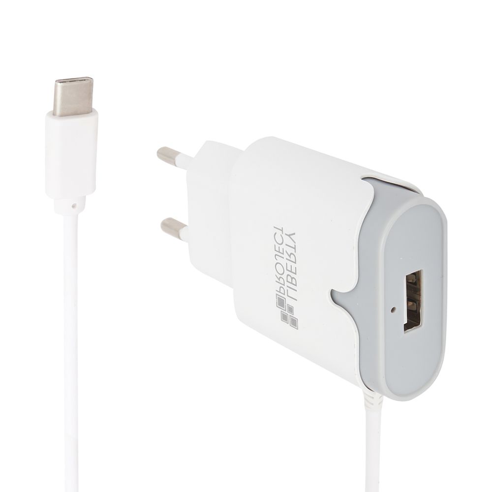 СЗУ "LP" USB Type-C 2.1А  "Tower Of Power" (белое/коробка)