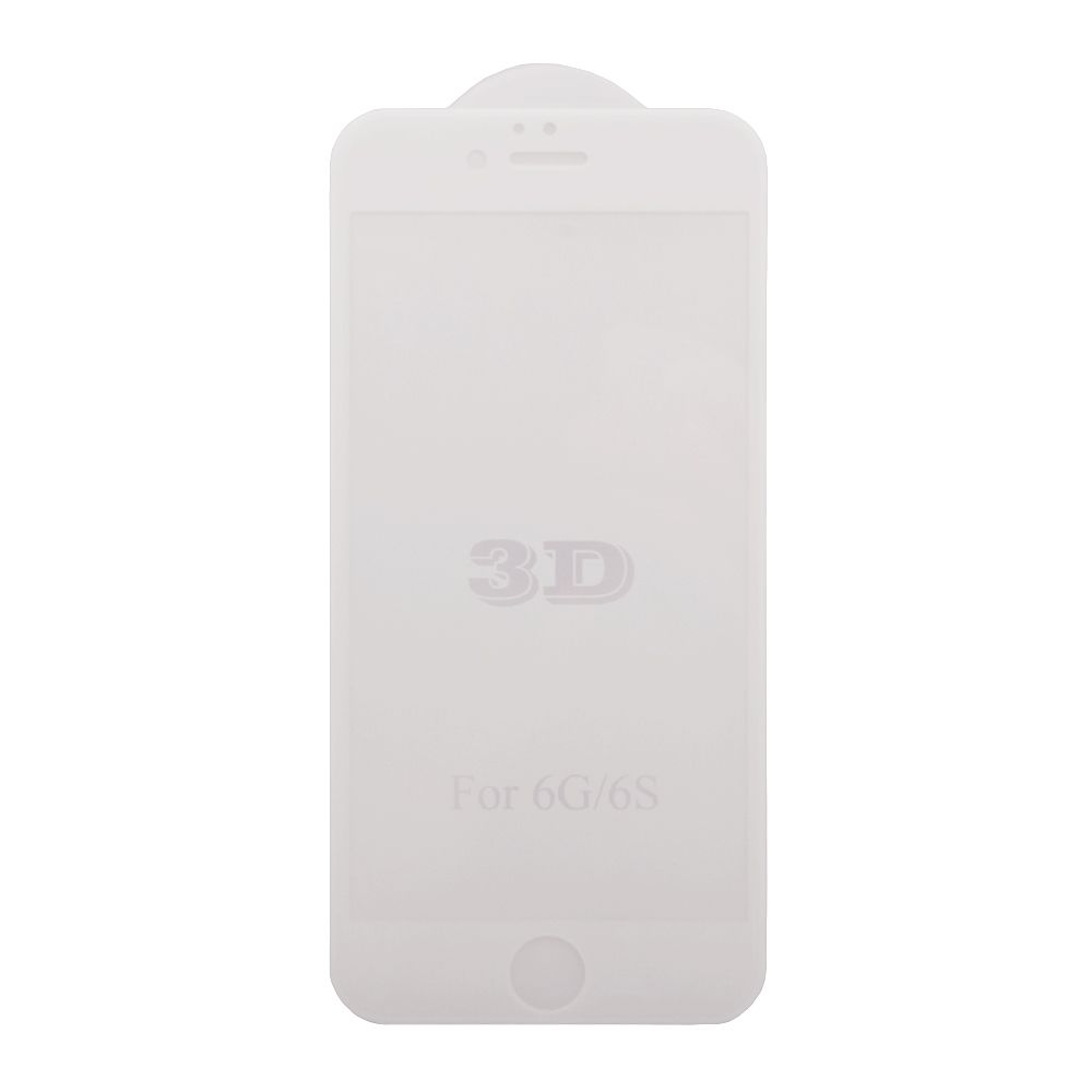 Защитное стекло 3D для iPhone 6/6s Tempered Glass белое 0,33 мм (ударопрочное)