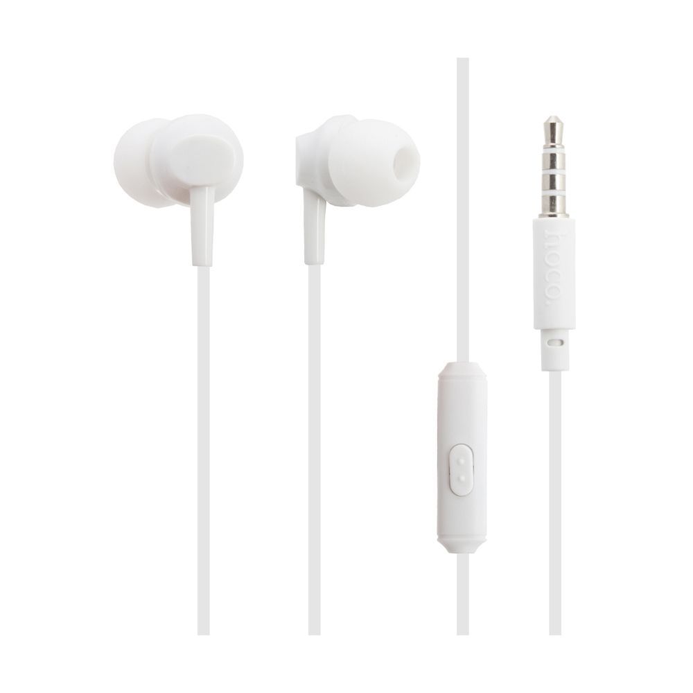 Гарнитура HOCO M14 Inital Sound 3.5мм, внутриканальная, 1.2м (белый)