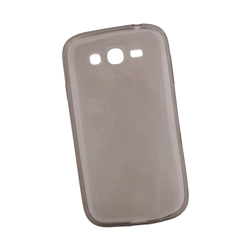 Силиконовый чехол для Samsung i9082 Galaxy Grand ультратонкий (прозрачный/черный, пакет)