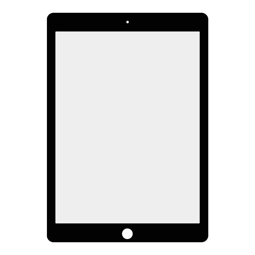 Стекло для переклейки Apple iPad Pro 9.7" (черный)