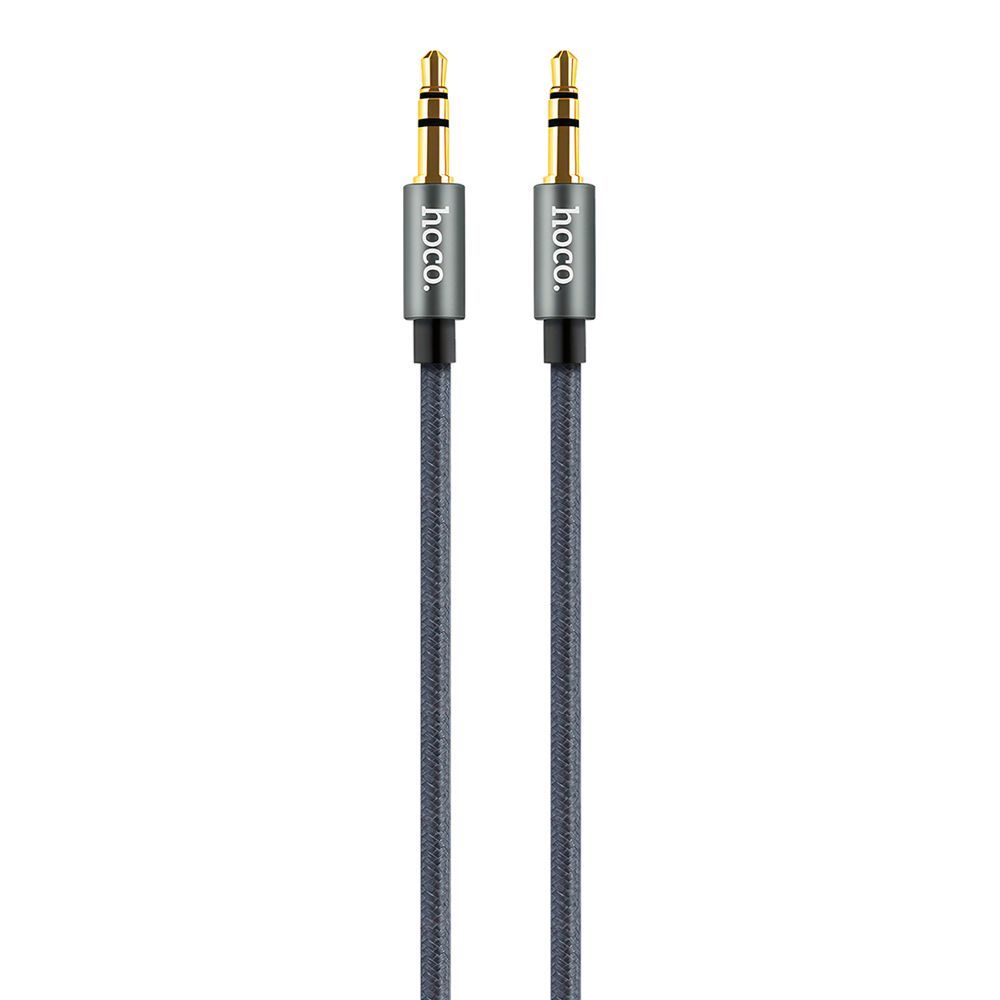 Аудиокабель HOCO UPA03 Noble Sound 3.5мм - 3.5мм, 1м, нейлон (серый)