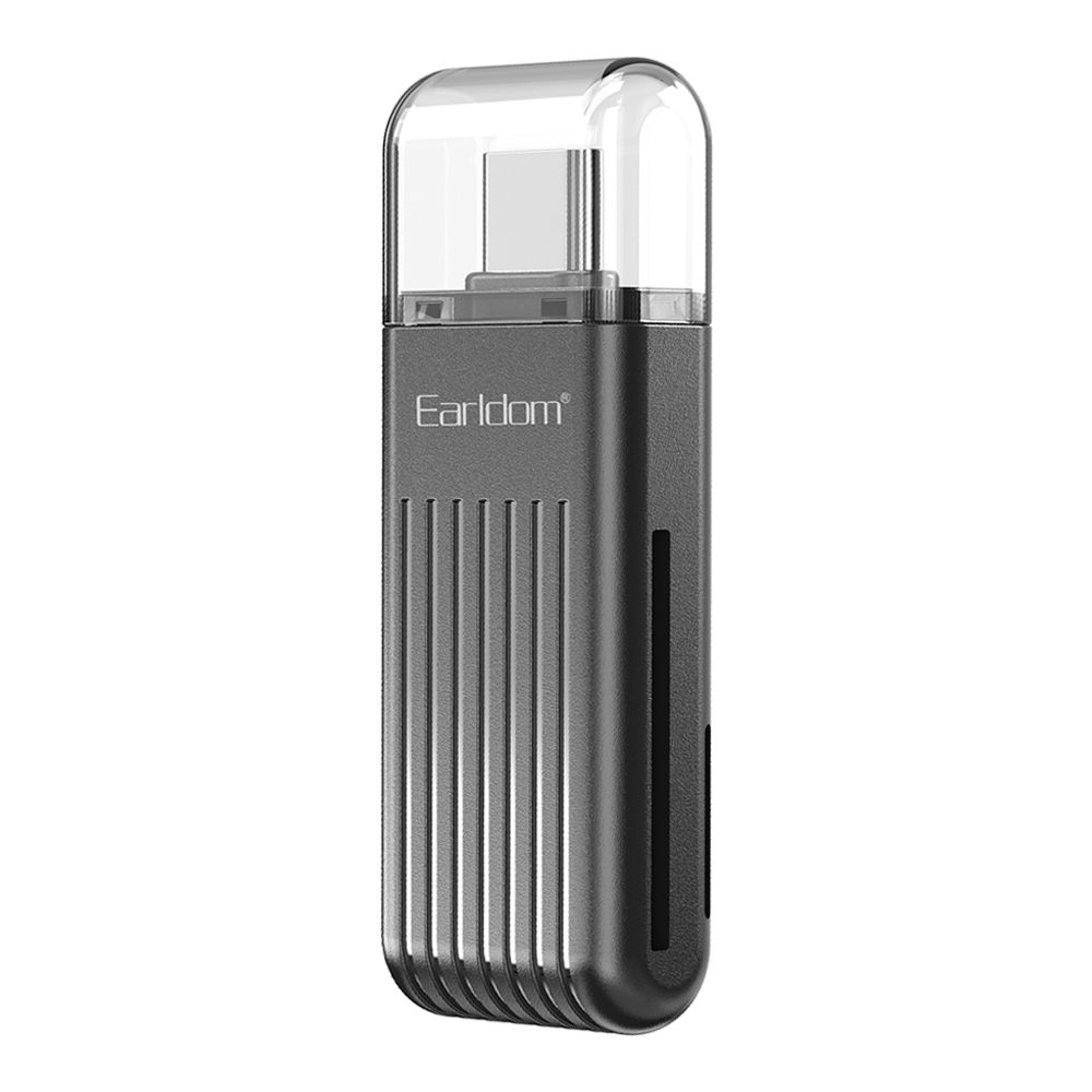 Картридер Earldom ET-OT97 Type-C на microSD/SD + OTG (черный)