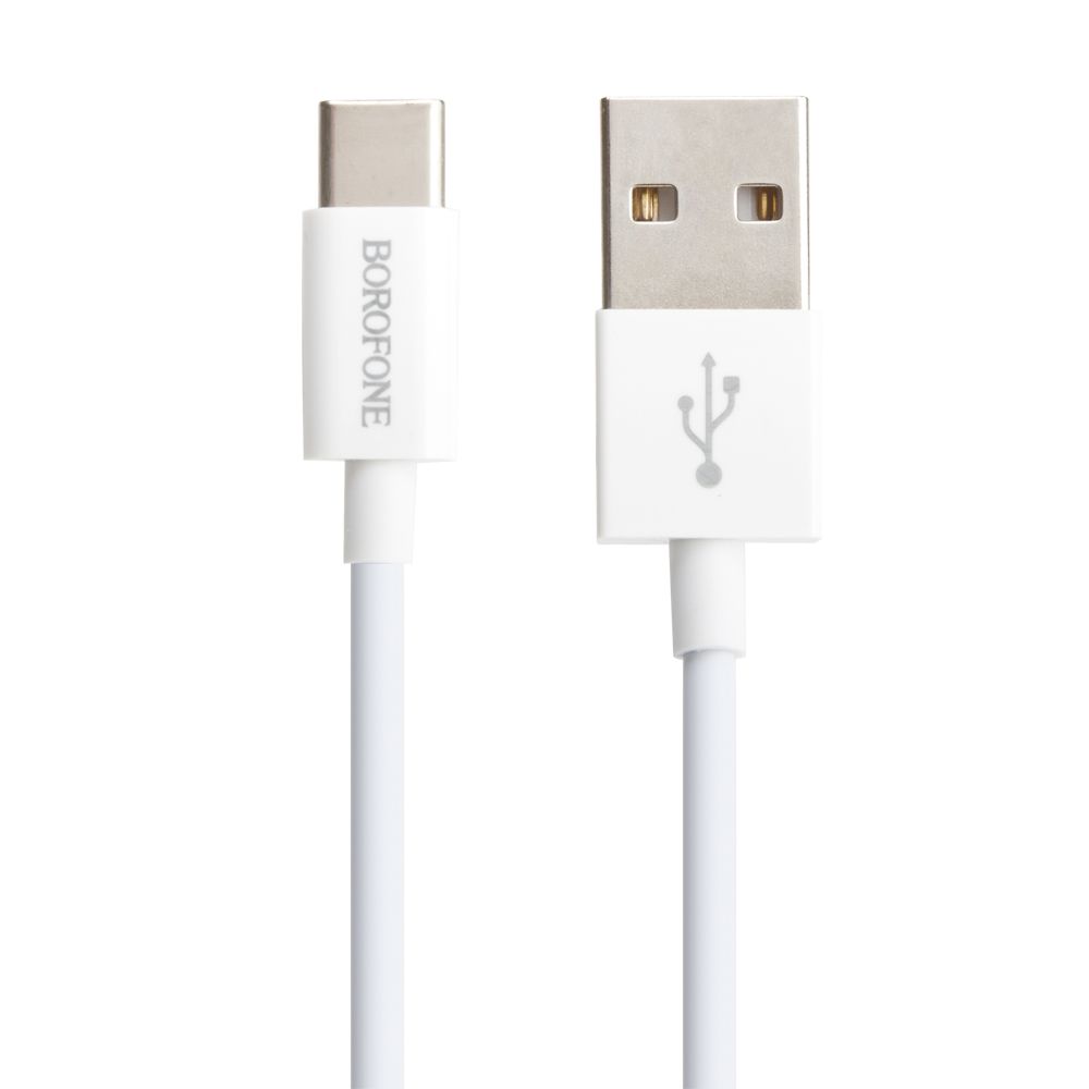 USB кабель BOROFONE BX22 Bloom Type-C, 3А, 1м, PVC (белый)