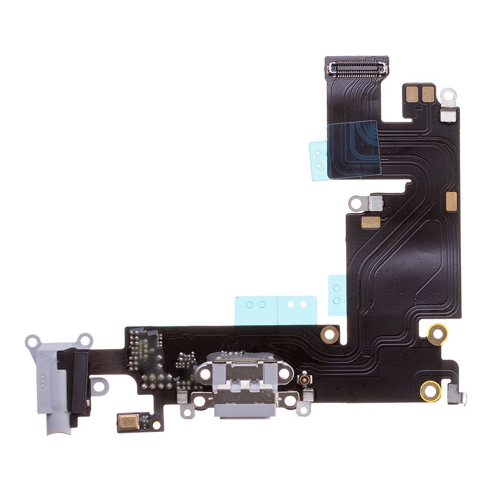 Шлейф/FLC iPhone 6 Plus разъём зарядки,разъём гарнитуры,микрофон,антенна (серый)
