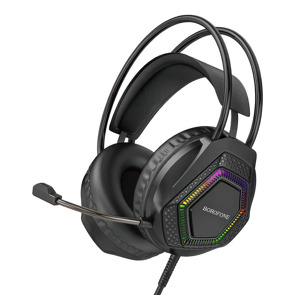 Гарнитура игровая BOROFONE BO105 Thunder 3.5мм, USB, накладная, 2м (черный)