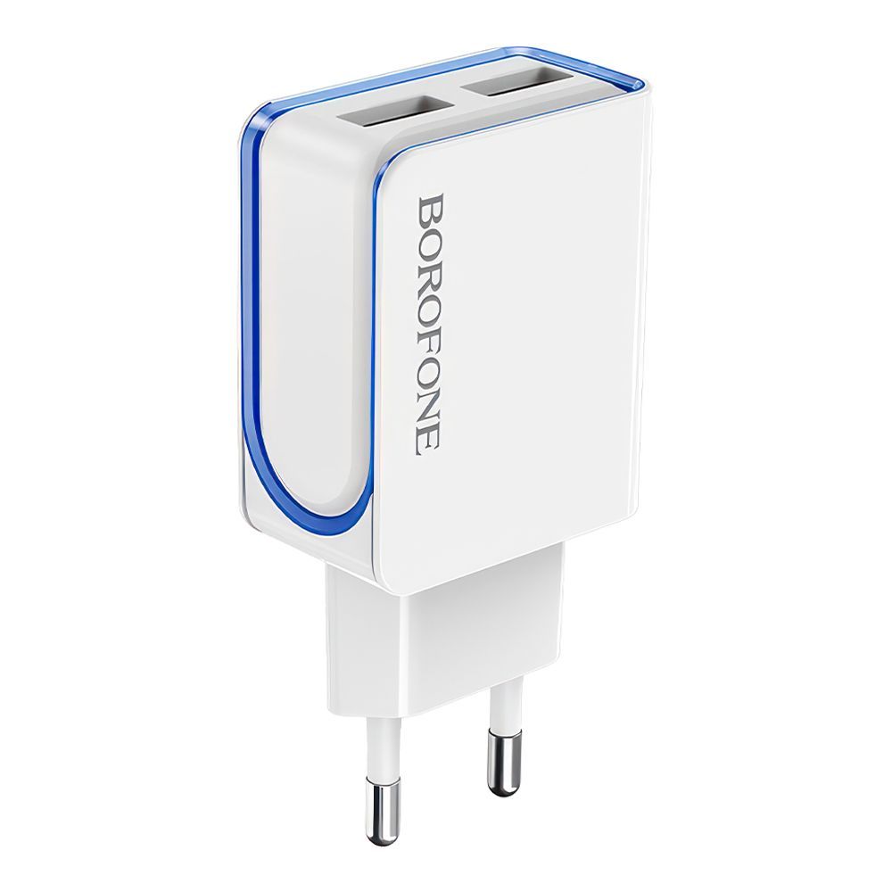 СЗУ BOROFONE BA35 Brilliant 2xUSB, 2.1А (белый)