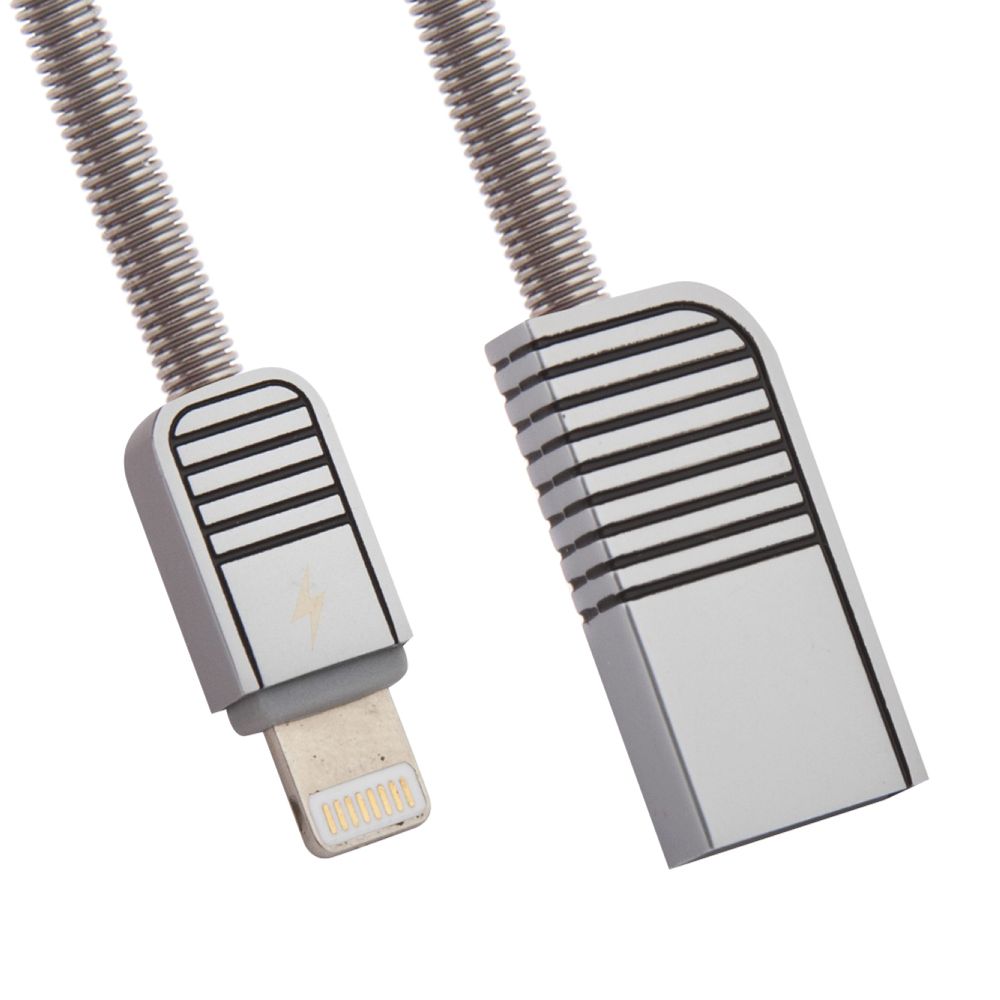 USB кабель REMAX RC-088i Linyo Lightning 8-pin, 1м, металл (серебрянный)