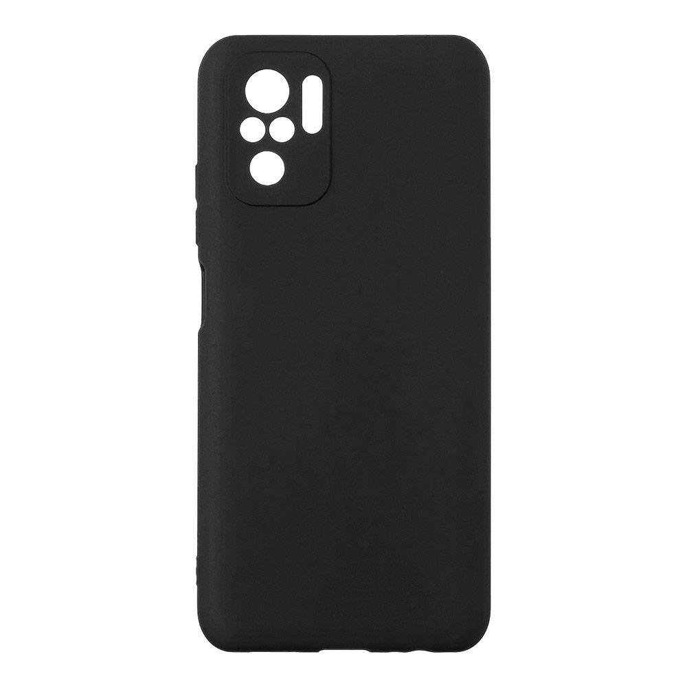 Силиконовый чехол "LP" для Xiaomi Redmi Note 10 TPU (черный непрозрачный) европакет