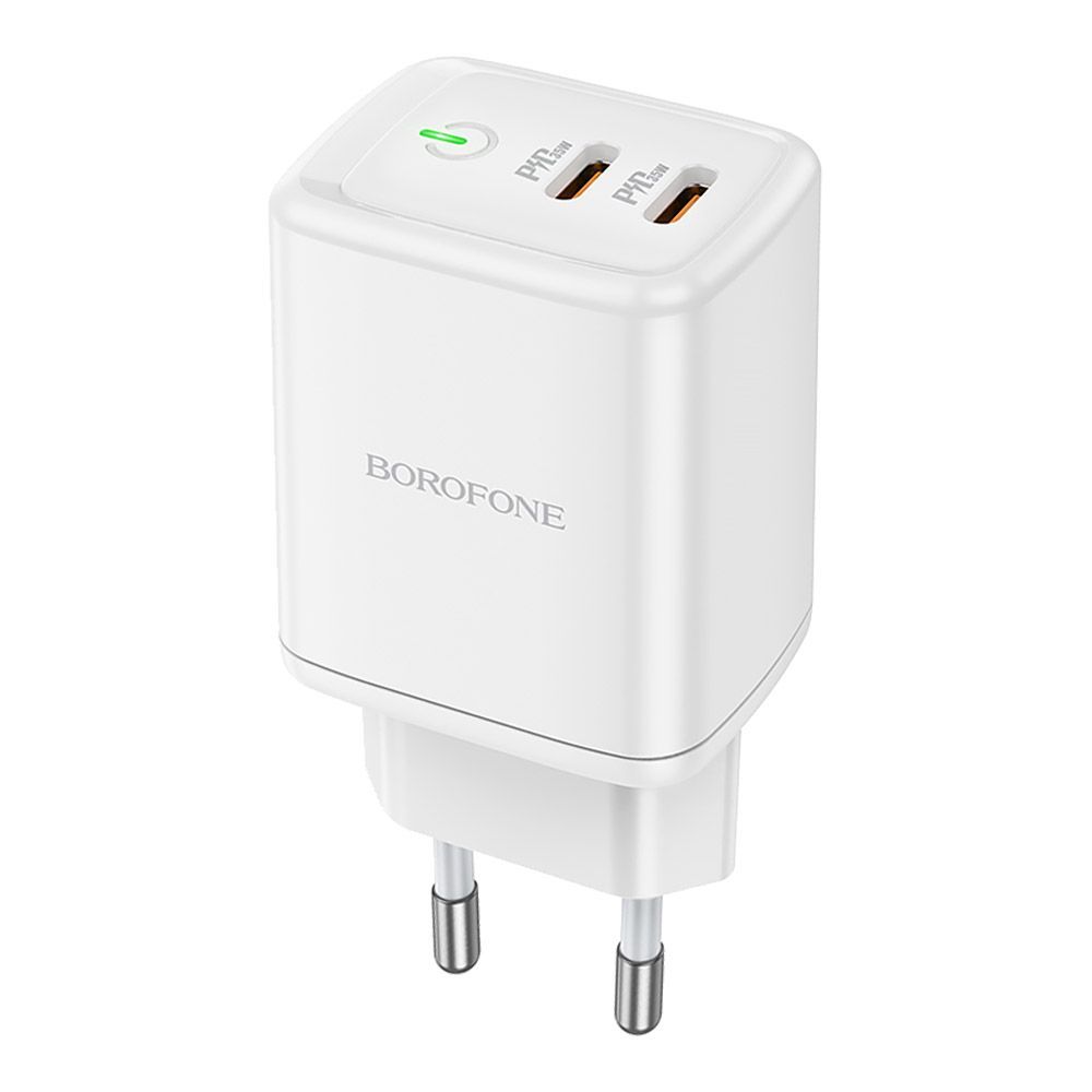 СЗУ BOROFONE BN9 2xUSB-C, QC3.0, PD35W, 3А (белый)