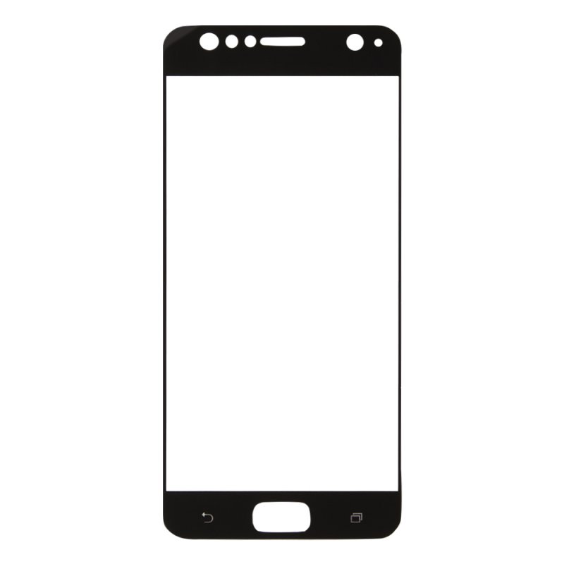 Защитное стекло "LP" для Asus ZenFone 4 Selfie ZD553KL с рамкой 0,33 мм, 2,5D  9H (ударопрочное)