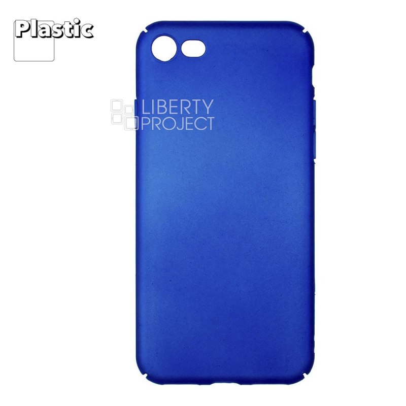Защитная крышка &quot;LP&quot; для iPhone SE 2/8/7 ультратонкая Soft Touch (синяя) коробка