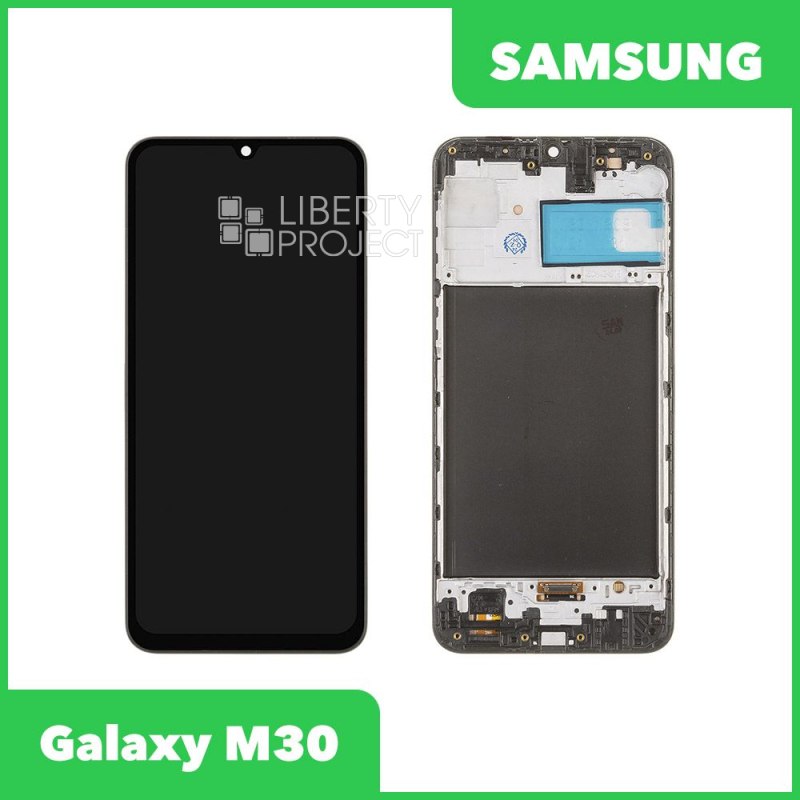 LCD дисплей для Samsung Galaxy M30 SM-M305 в сборе в рамке incell (черный) — фото 2