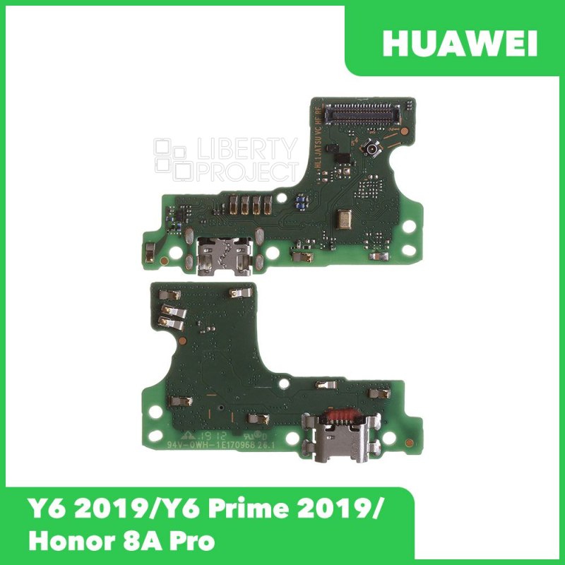 Шлейф/FLC Huawei Y6 2019/Y6 Prime 2019/Honor 8A/8A Pro на системный разъём/микрофон (оригинал) — фото 2