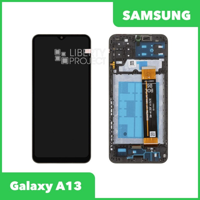 LCD дисплей для Samsung Galaxy A13 SM-A135 / A137 в рамке (черный)OR — фото 2