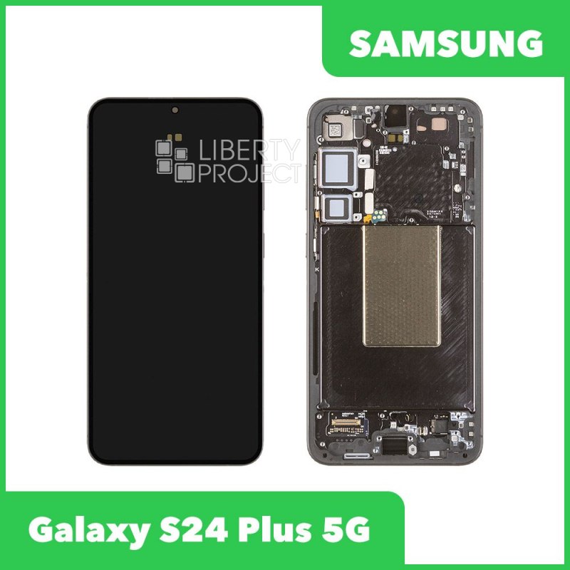 LCD дисплей для Samsung Galaxy S24 Plus 5G SM-S926 в рамке (черный) 100% OR SP — фото 2