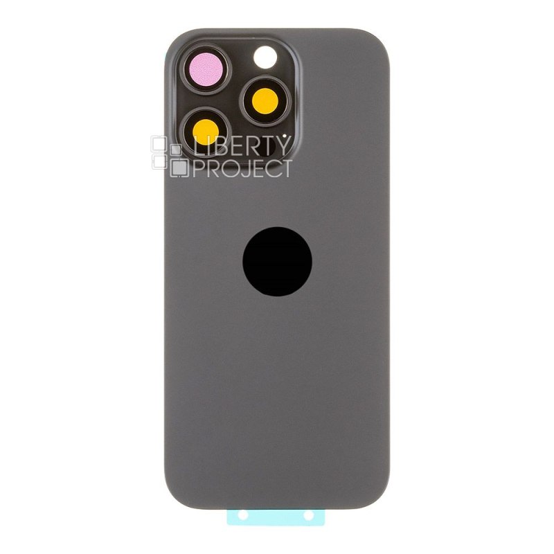 Задняя крышка для iPhone 16 Pro (черный) в сборе со стеклом камеры, MagSafe — фото 4