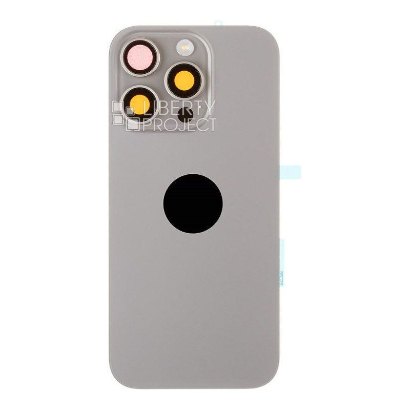 Задняя крышка для iPhone 16 Pro (титановый) в сборе со стеклом камеры, с шлейфом MagSafe — фото 4
