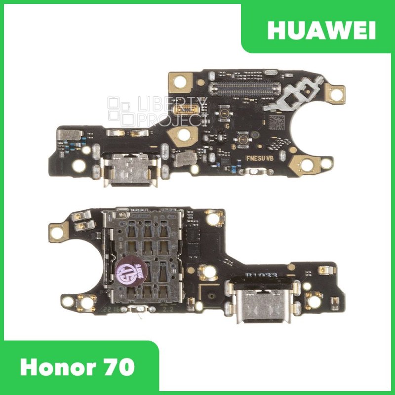Шлейф/FLC Huawei Honor 70 (FNE-NX9) на системный разъём/разъём SIM/микрофон, ориг — фото 2