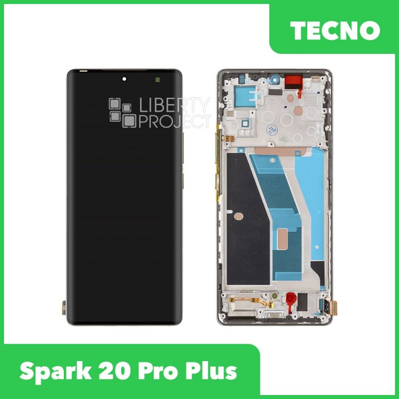 LCD дисплей для Tecno Spark 20 Pro + (KJ7) с тачскрином в рамке (черный) OR LCD — фото 2