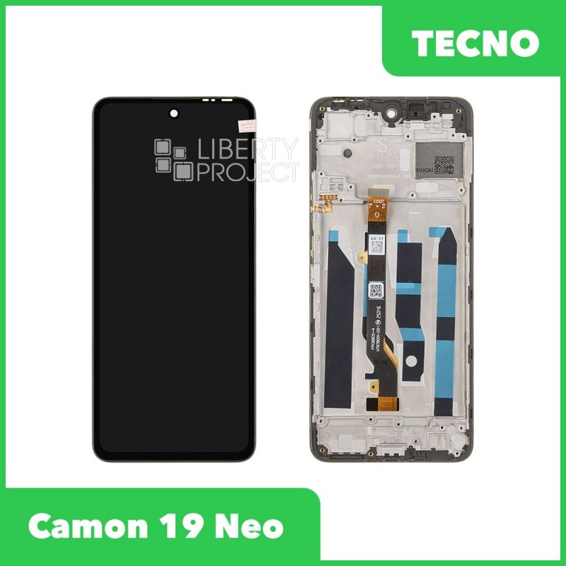 LCD дисплей для Tecno Camon 19 Neo в сборе с тачскрином в рамке (черный) OR LCD — фото 2