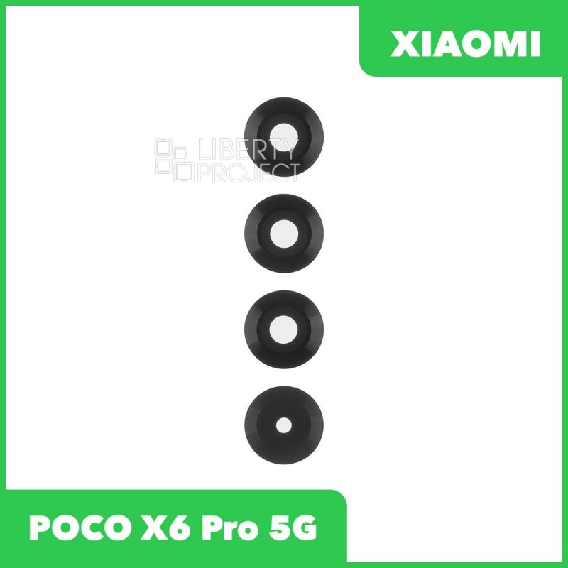 Стекло задней камеры для Xiaomi Poco X6 Pro 5G (черный) — купить оптом в интернет-магазине Либерти