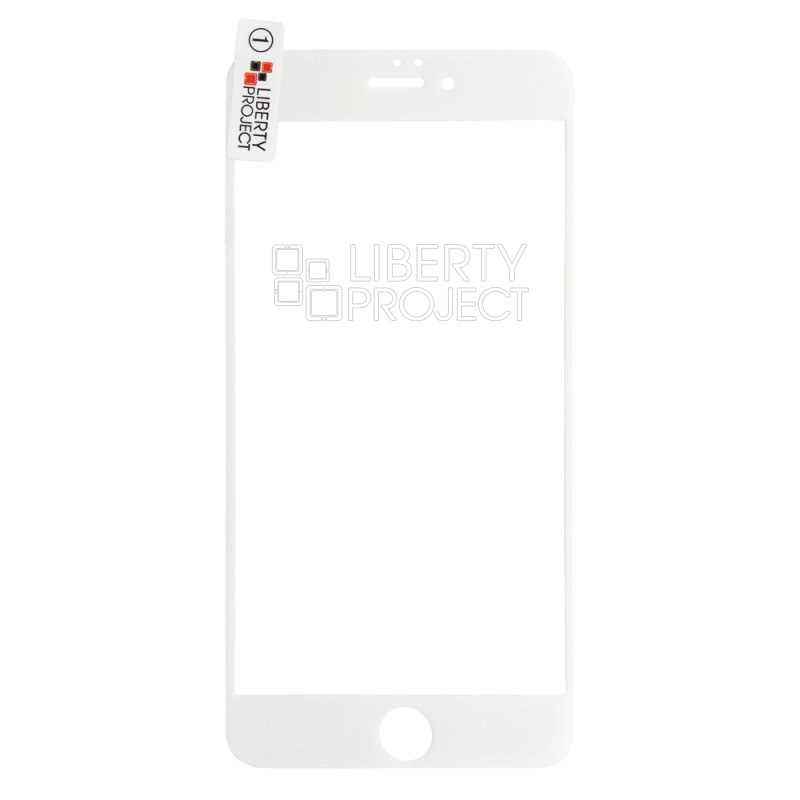 Защитное стекло &quot;LP&quot; для iPhone 6/6s Plus Tempered Glass с рамкой 0,33 мм, 2,5D  9H (ударопрочное/белый)