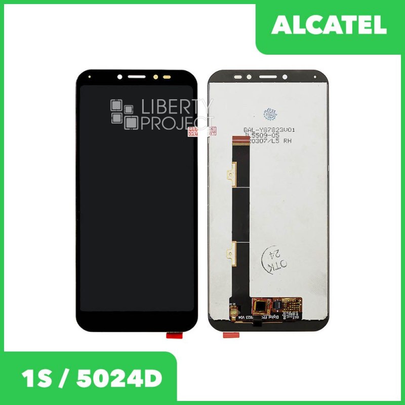 LCD дисплей для Alcatel 1S/5024D в сборе с тачскрином (черный) Premium Quality — купить оптом в интернет-магазине Либерти
