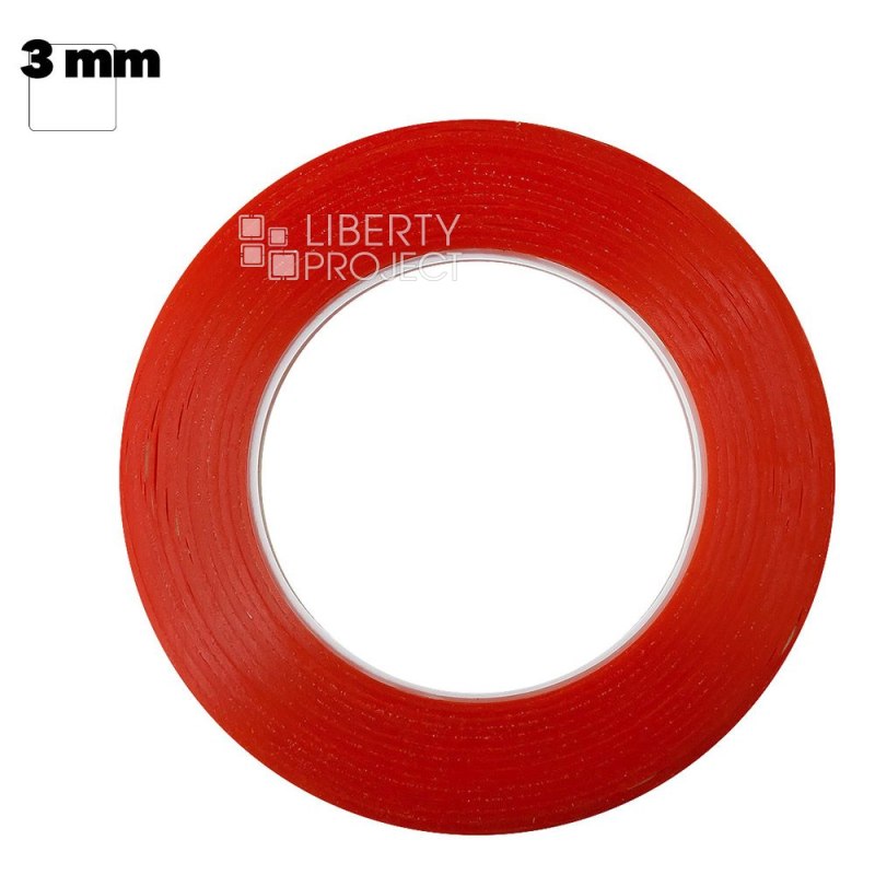Скотч RED (двусторонний) 3 мм. (прозрачный) — купить оптом в интернет-магазине Либерти