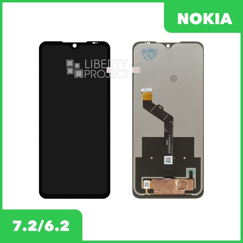 LCD дисплей для Nokia 7.2/6.2 в сборе с тачскрином (черный) — купить оптом в интернет-магазине Либерти