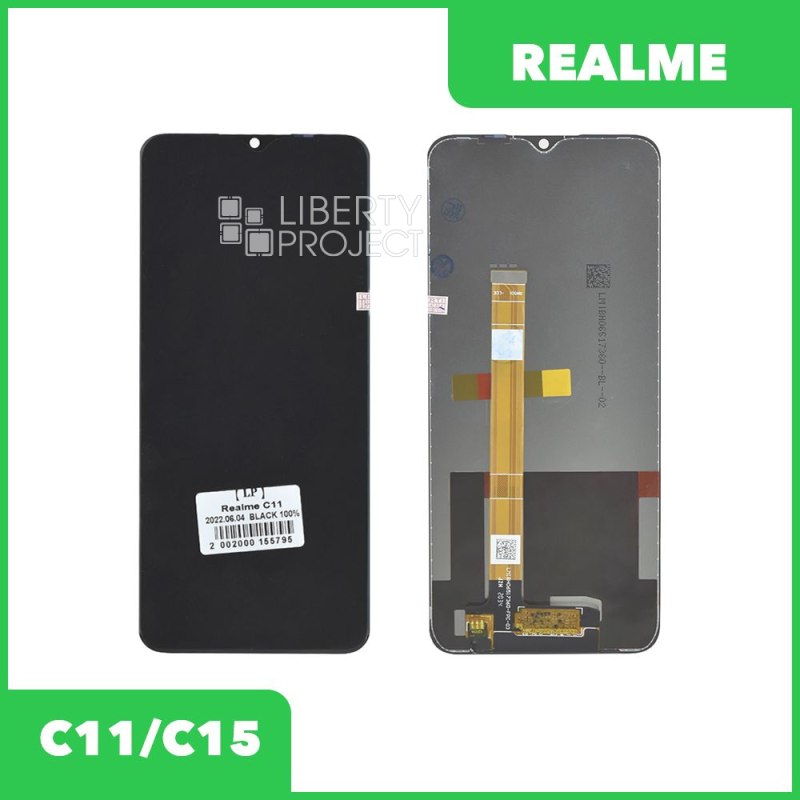 LCD дисплей для Realme C11/C15 в сборе с тачскрином, 100% оригинал (черный) — купить оптом в интернет-магазине Либерти