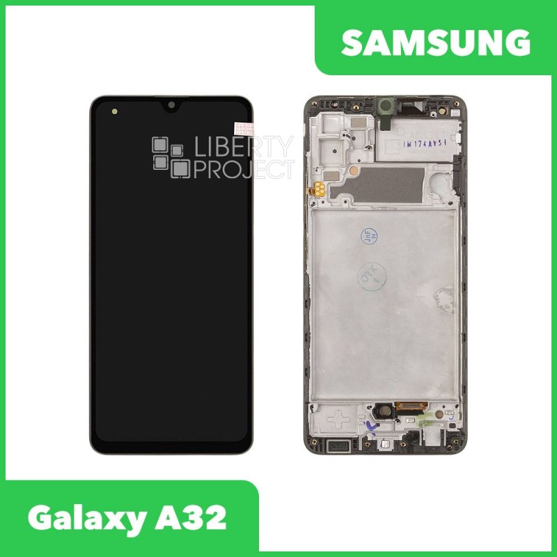 LCD дисплей для Samsung Galaxy A32 SM-A325 в сборе с тачскрином в рамке OLED (черный) REF — фото 2