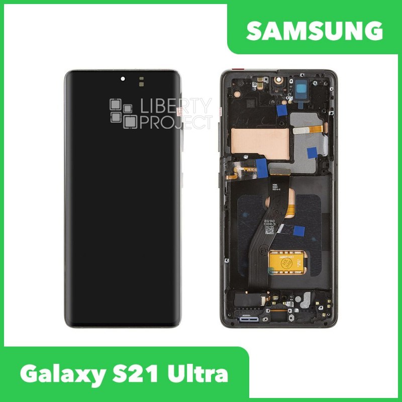 LCD дисплей для Samsung Galaxy S21 Ultra SM-G998 в сборе в рамке CK Soft OLED (черный) — фото 2