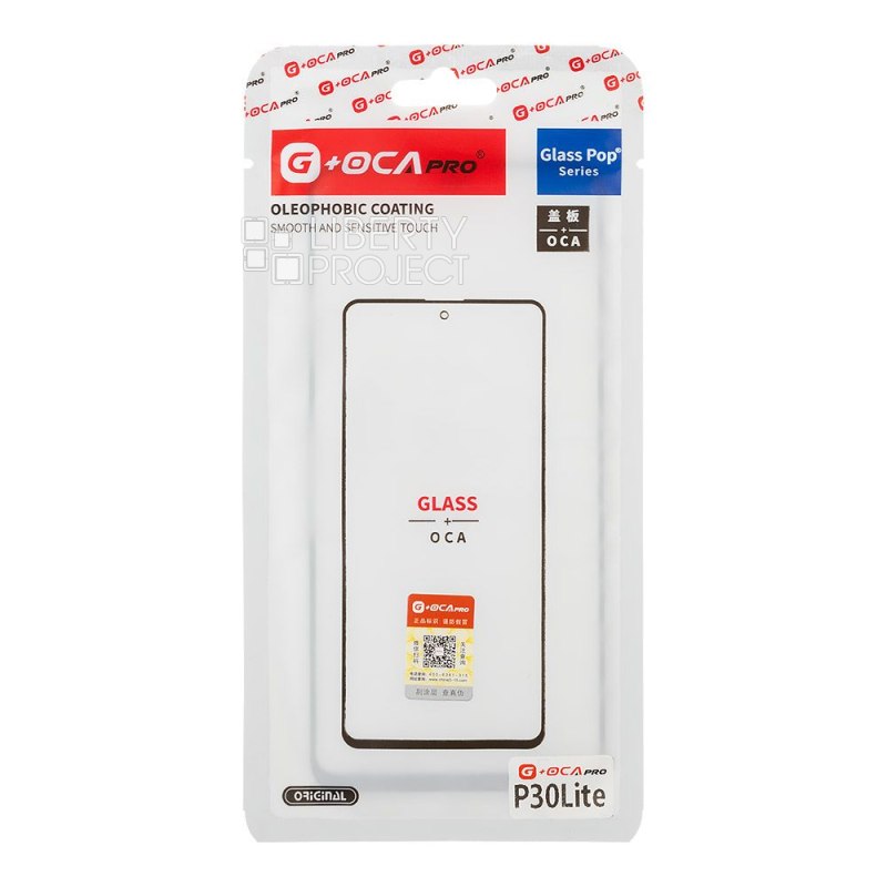 G+OCA PRO стекло для переклейки Huawei P30 Lite/Nova 4e (MAR-LX1M/MAR-AL00) / Honor 20S (черный) — фото 3
