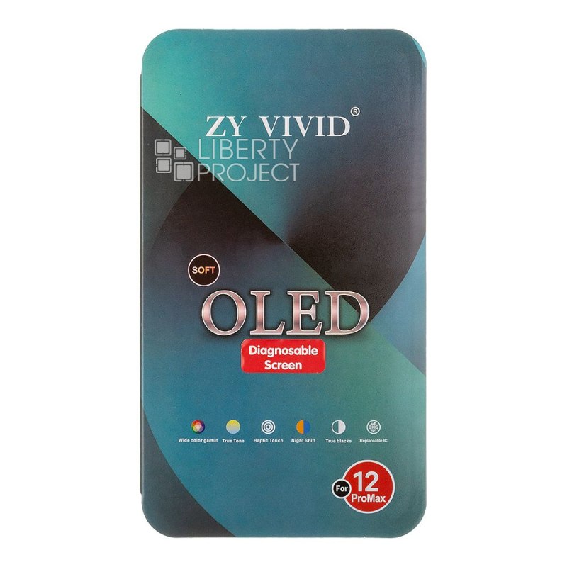 LCD дисплей для Apple iPhone 12 Pro Max (черный) матрица ZY SOFT OLED (привязка без пайки) — фото 4